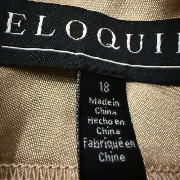 Eloquii One-Shoulder Satin like Dress in Gold NWT - Picture 5 of 12